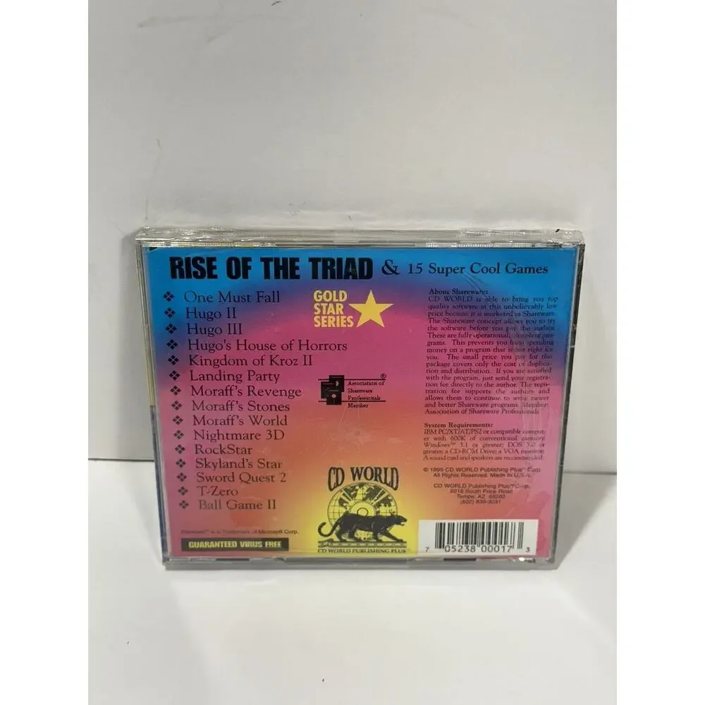 Rise Of The Triad +‎ 15 Super Cool Games PC CD-ROM 1995 Gold Star Series Apogee